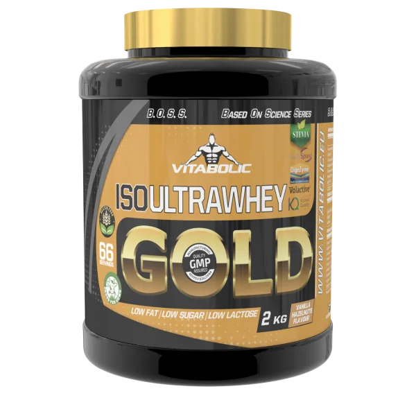 ISO UltraWhey Gold cu aroma Vanilla Hazelnut, 2kg, Vitabolic