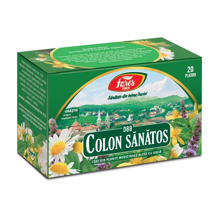 Ceai Colon sanatos D88, 20 plicuri, Fares