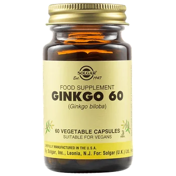 Ginkgo Biloba 60, 60 capsule, Solgar