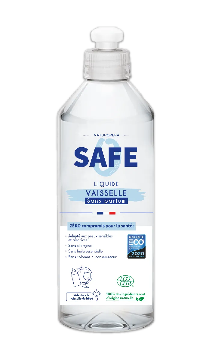 Detergent bio pentru vase fara parfum sau alergeni, 1l, Safe