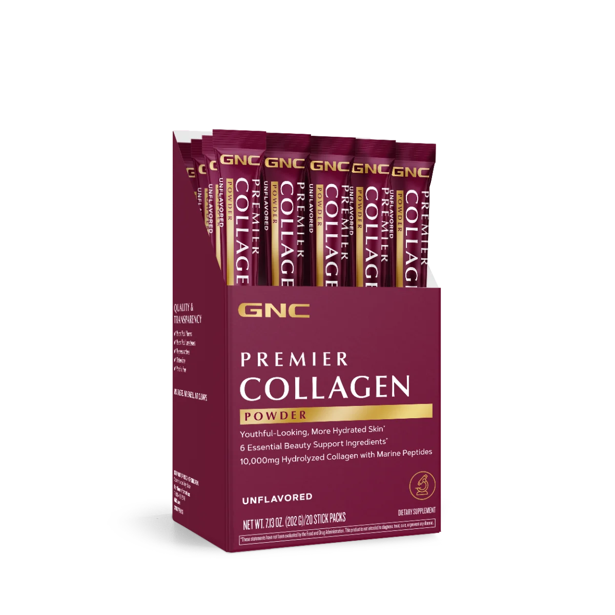 Premier Collagen Powder Formula Premium de Colagen fara Aroma, 20 plicuri x 10.01g, GNC