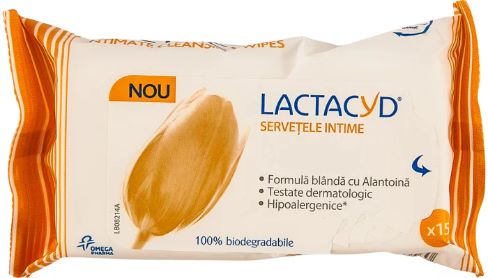Servetele intime, 15 bucati, Lactacyd 