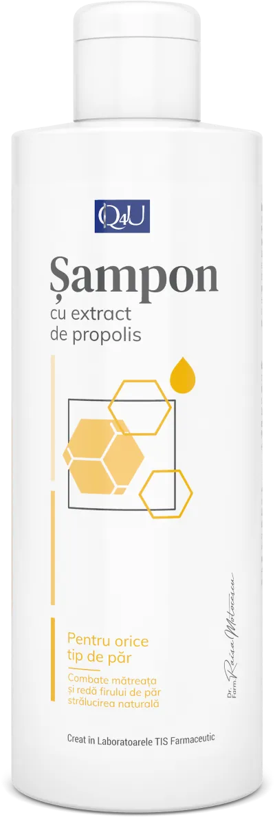 Sampon cu Propolis Q4U, 250ml, Tis Farmaceutic