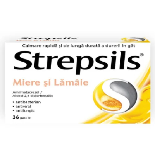Strepsils miere si lamaie, 36 comprimate, Reckitt