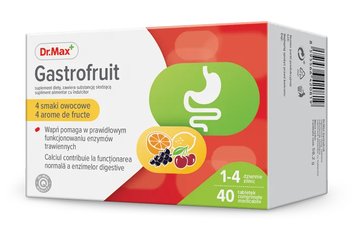 Dr. Max Gastrofruit, 40 comprimate masticabile