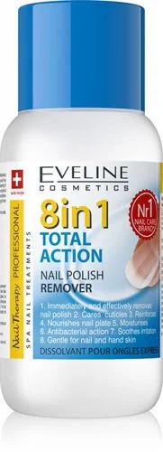 Dizolvant pentru unghii 8 in 1 Total Action, 150ml, Eveline Cosmetics