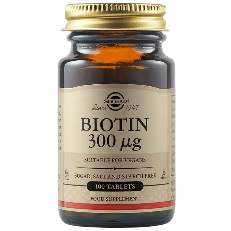 Biotin 300mcg, 100 tablete, Solgar