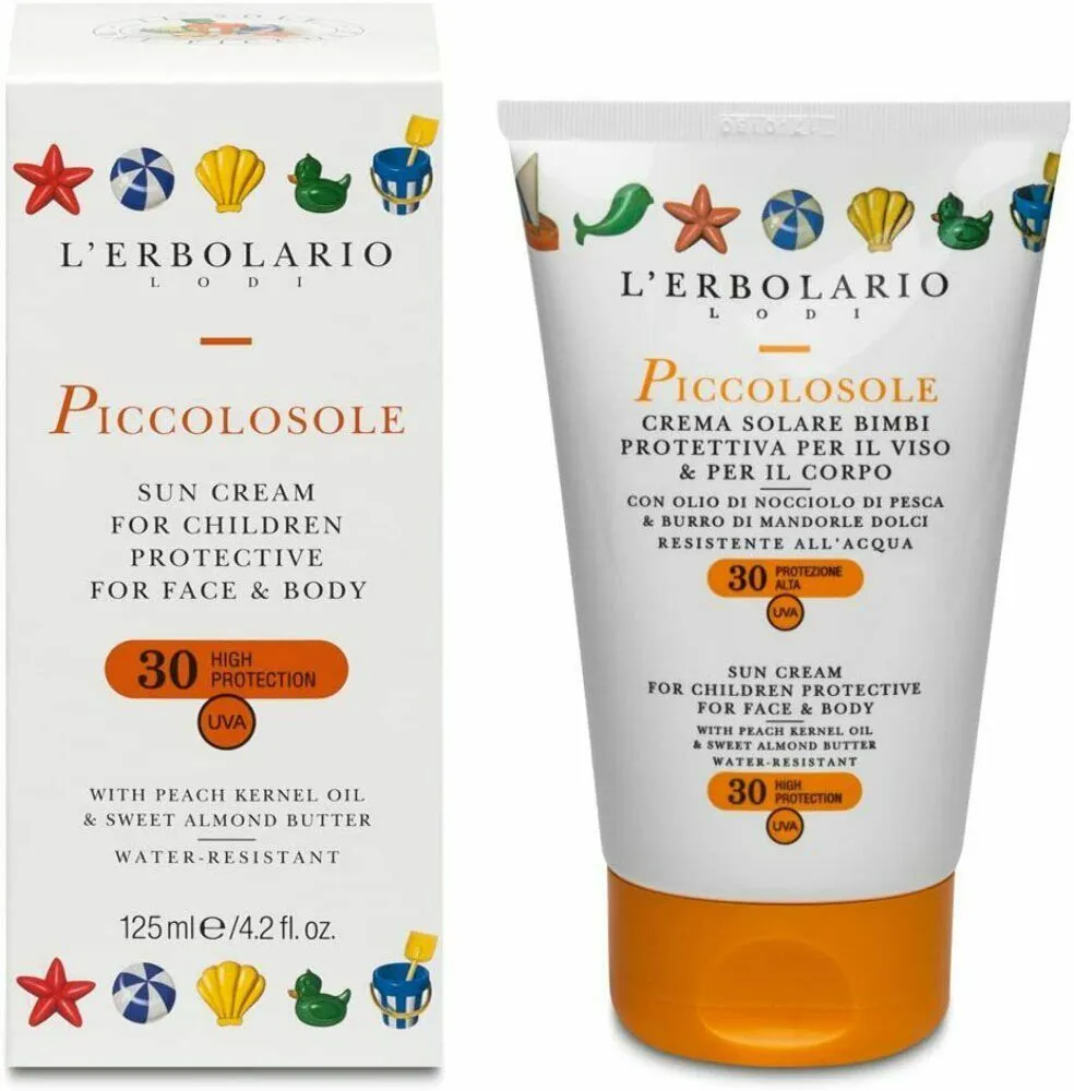 L'Erbolario Piccosole Crema protectie solara pentru copii SPF30, 125ml