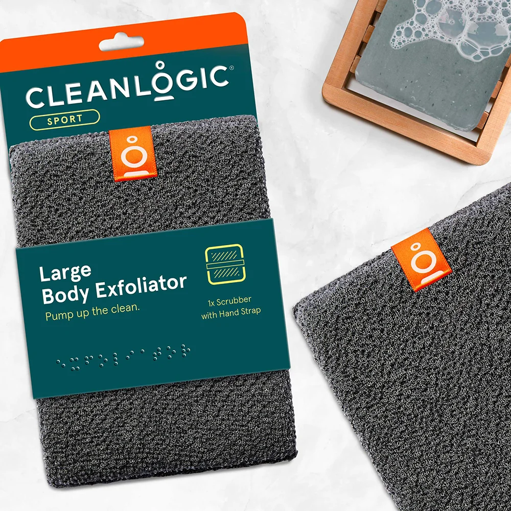 Burete exfoliant mare pentru corp Sport, 1 bucata, Cleanlogic