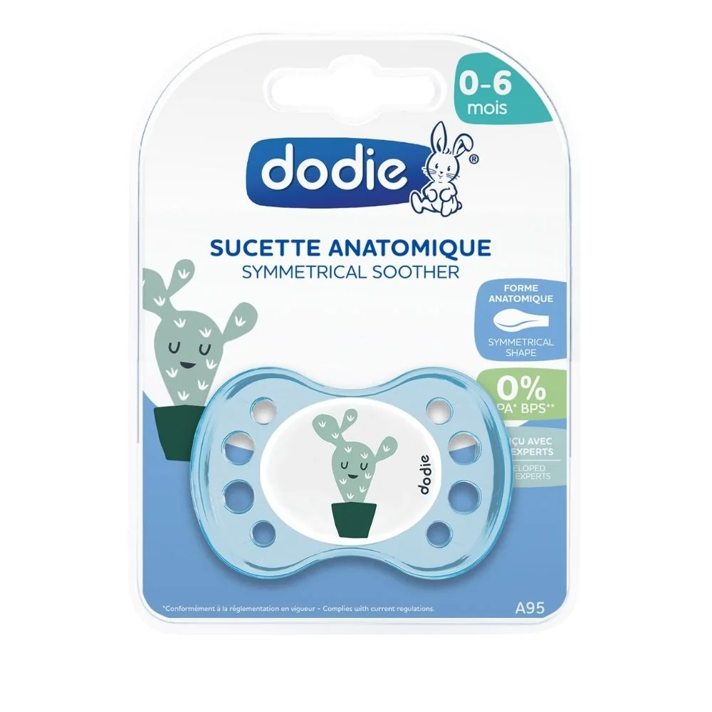 Suzeta anatomica din silicon 0-6 luni Viata Fericita Baieti A95, 1 bucata, Dodie