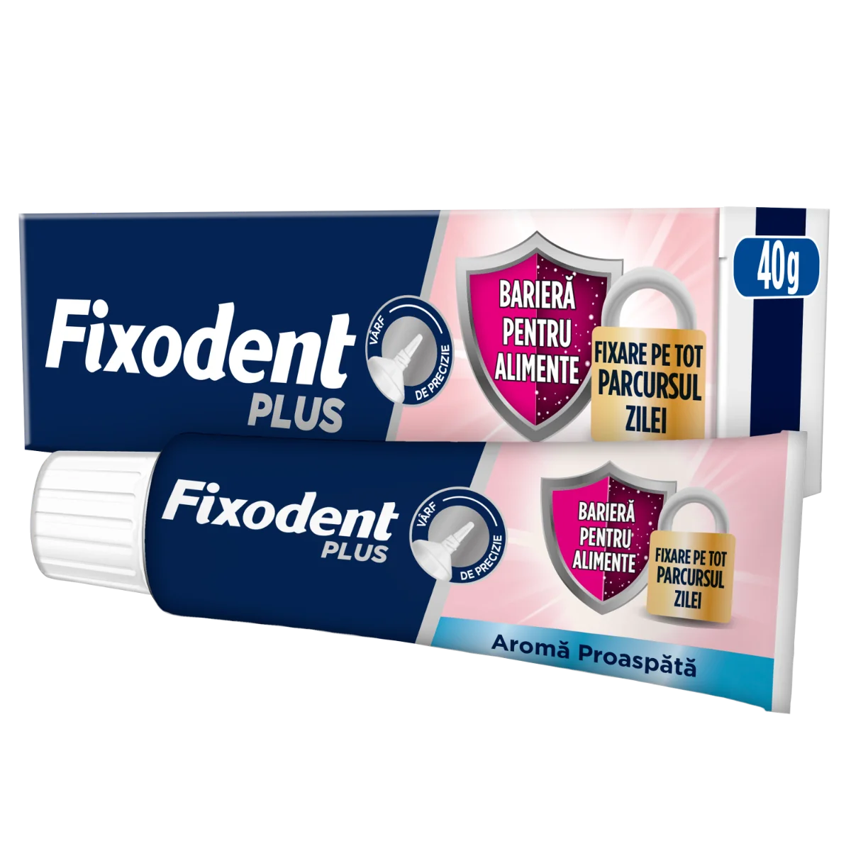 Adeziv pentru proteza Plus Food Barrier Fresh, 40g, Fixodent