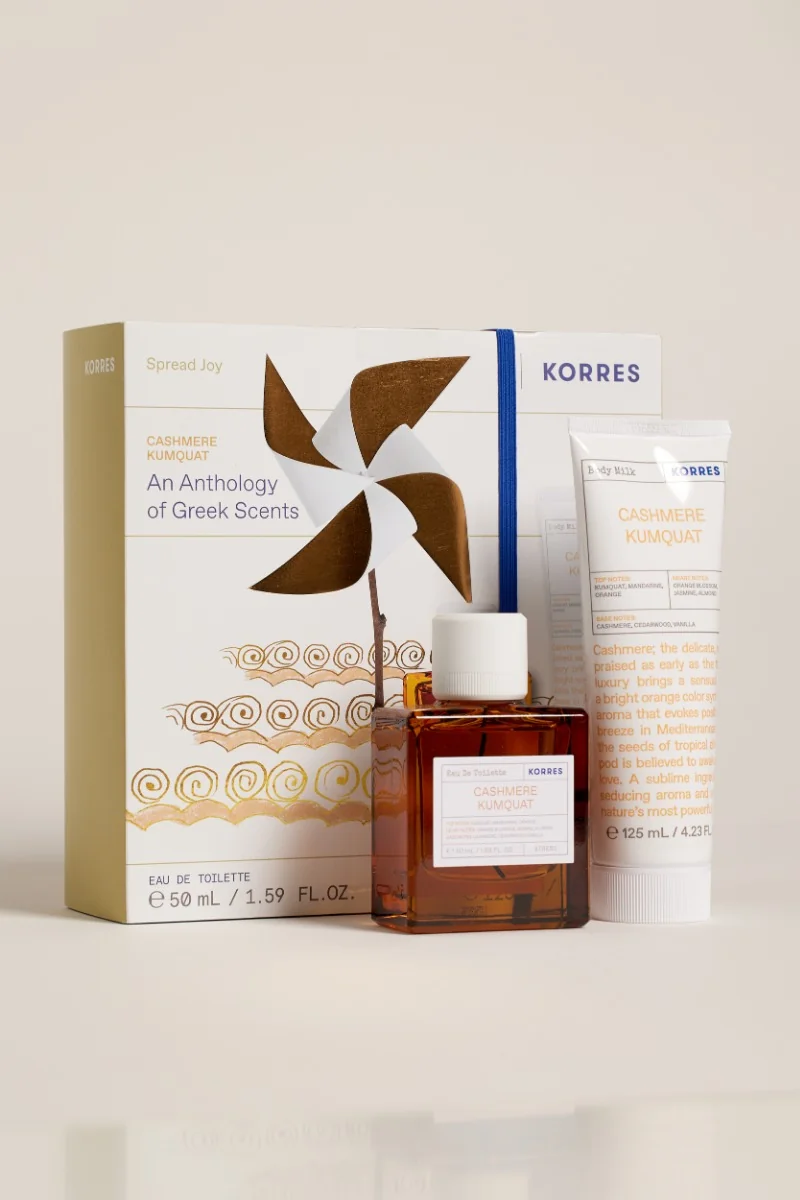Pachet Cashmere Kumquat Apa de toaleta 50ml + Lapte de corp 125ml, Korres