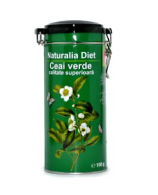 Ceai verde superior cutie metalica, 100g, Naturalia Diet