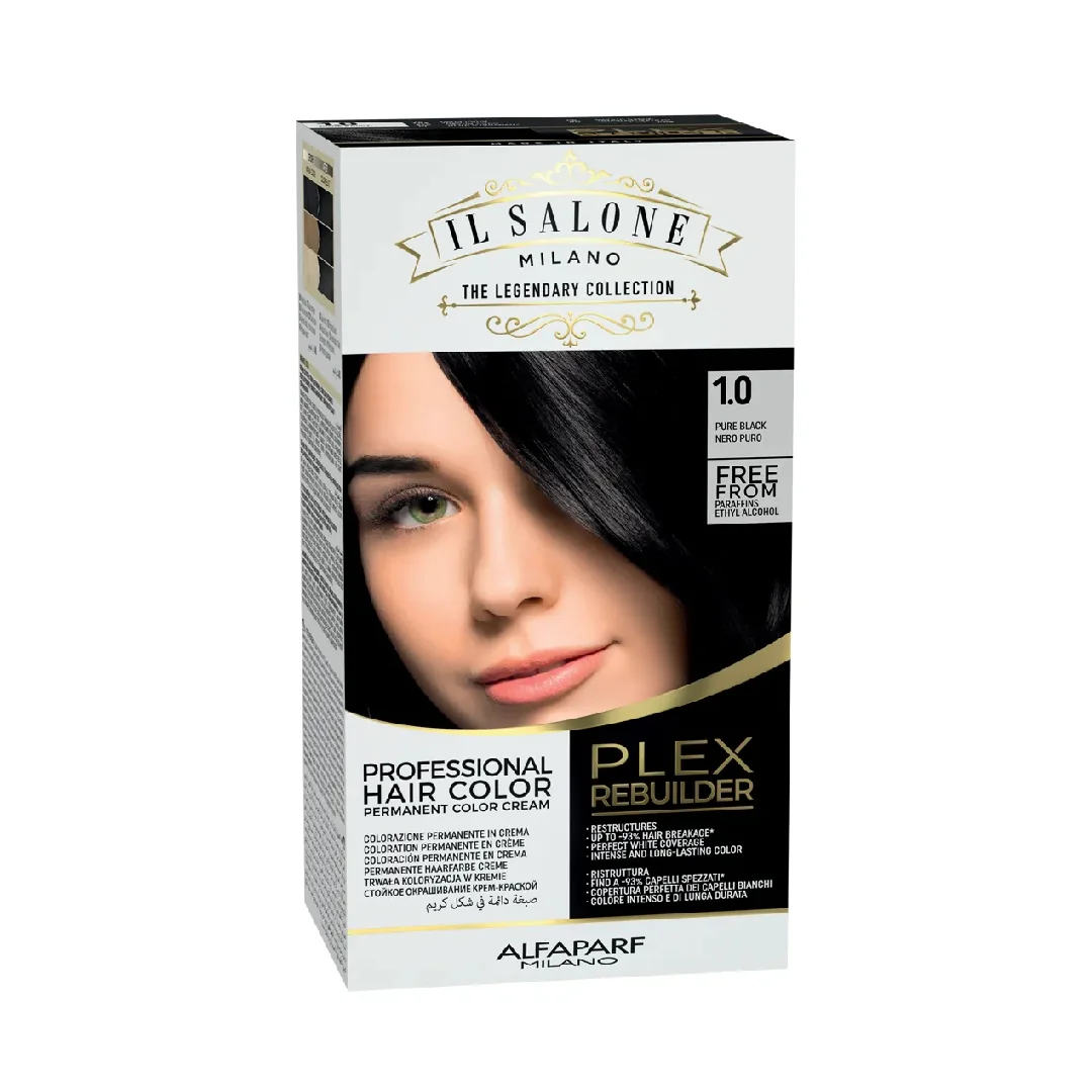 Vopsea permanenta Plex Rebuilder Nr. 1.0 Pure Black, 100ml, Il Salone Milano