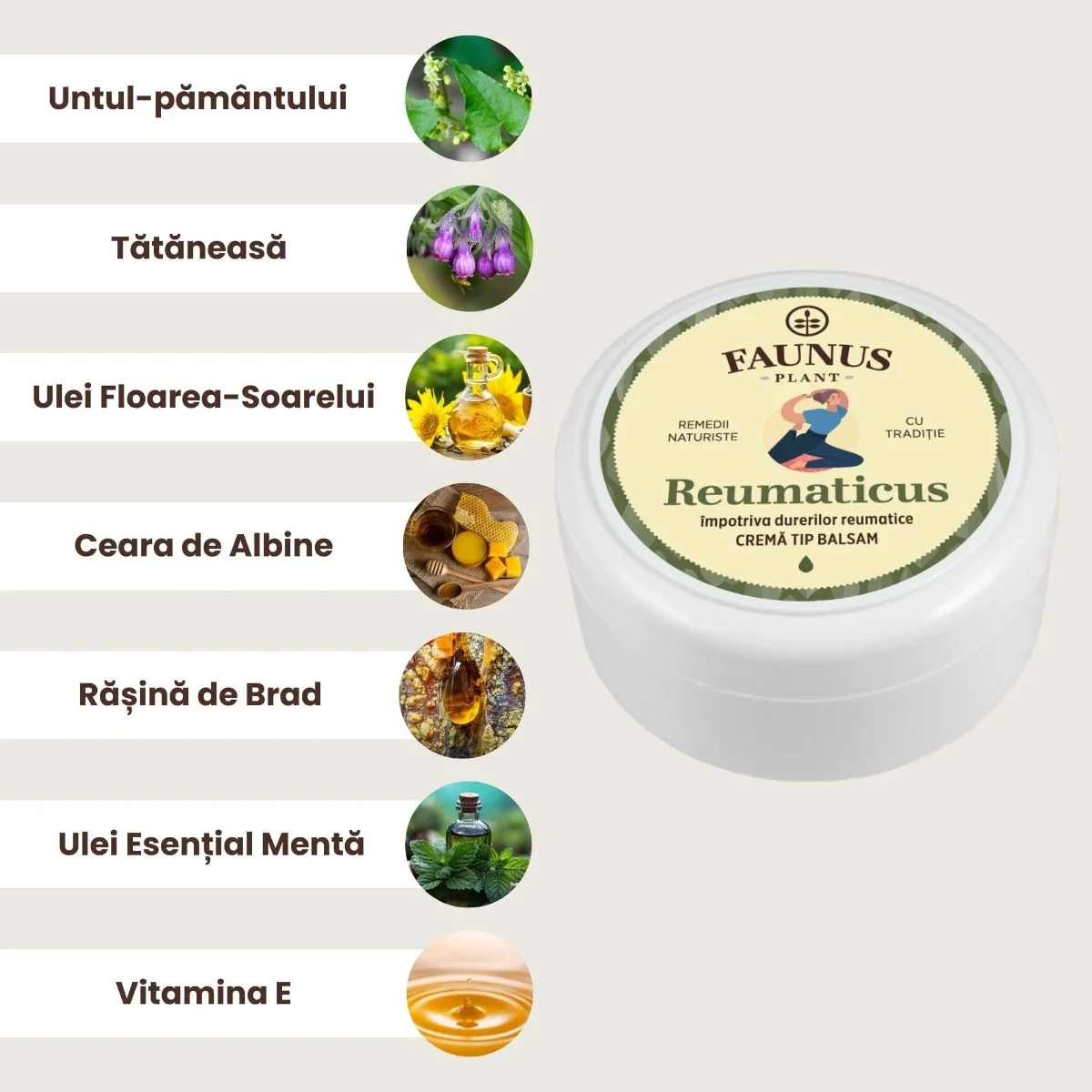 Unguent pentru dureri reumatice Reumaticus, 100ml, Faunus Plant