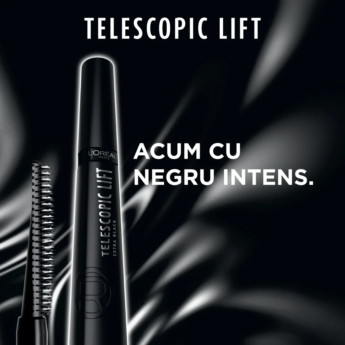 Mascara Telescopic Lift Extra Black, 6.4ml, L'Oreal Paris