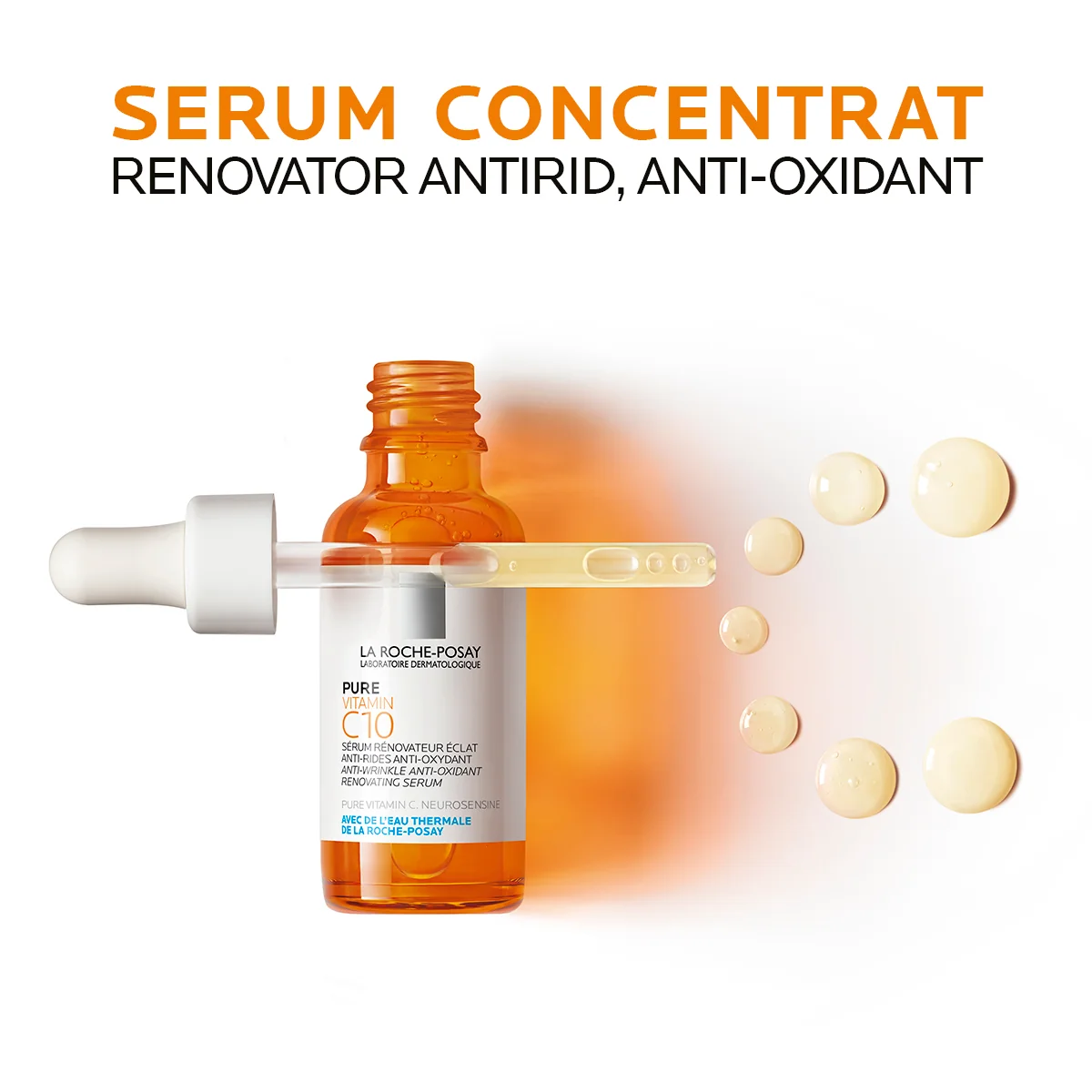 Ser antirid si antioxidant cu Vitamina C 10 Pura, 30ml, La Roche-Posay