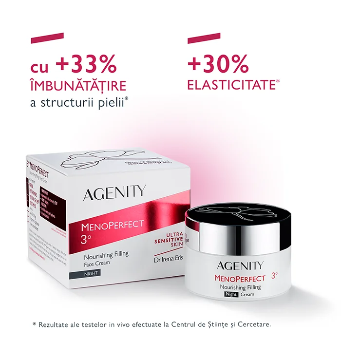 Crema de noapte hranitoare cu efect de umplere MenoPerfect 3, 50ml, Agenity 