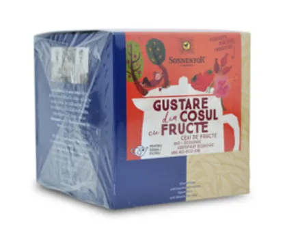 Ceai Bio Premium Gustare din Cosul cu Fructe, 12 pliculete, Sonnentor
