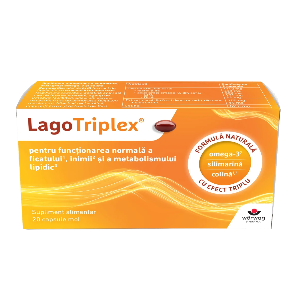 LagoTriplex, 20 capsule moi, Worwag Pharma