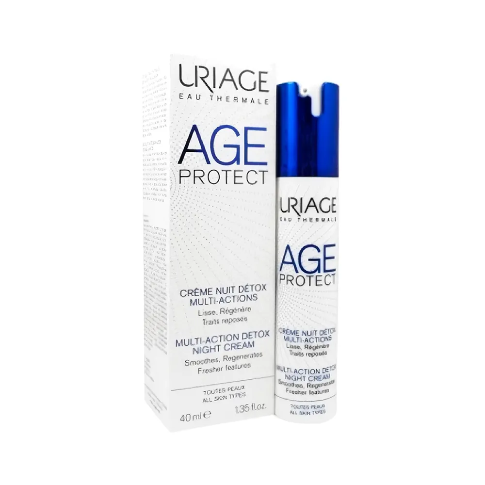 Crema de noapte Anti-aging Detox Age Protect, 40ml, Uriage 
