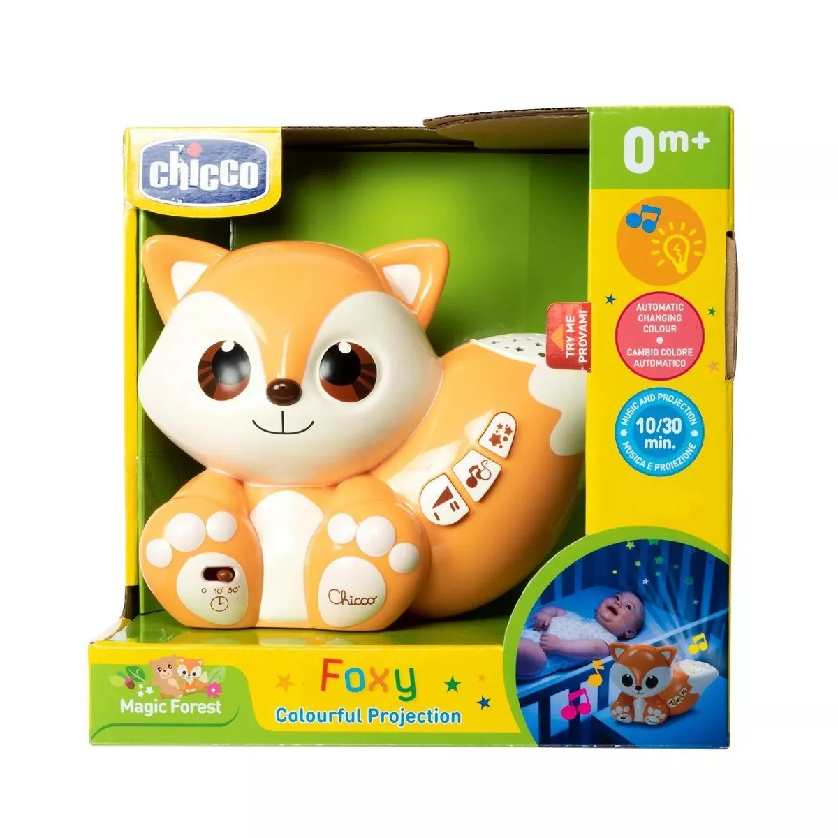 Jucarie portabila Vulpita Foxy + 0luni, 1 bucata, Chicco