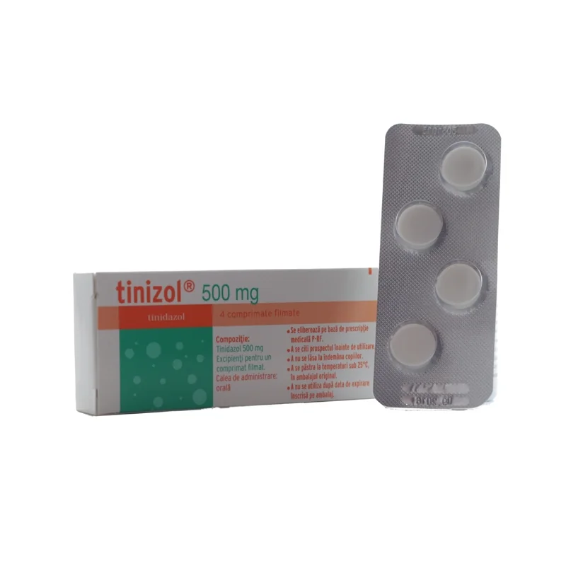 Tinizol 500mg, 4 comprimate filmate, Zentiva