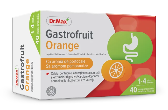 Dr. Max Gastrofruit Orange, 40 comprimate masticabile