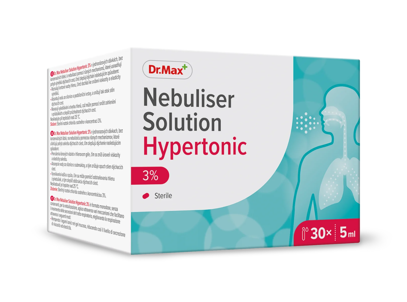 Dr. Max Solutie hipertonica 3% pentru nebulizare, 5ml x 30 fiole