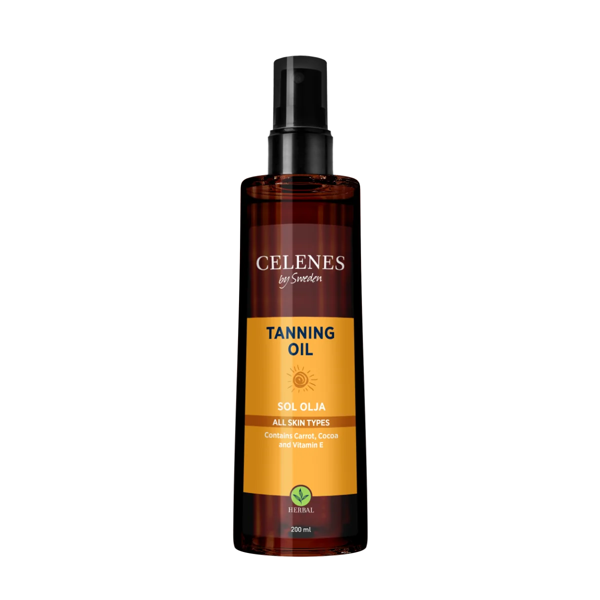 Ulei pentru bronzare Herbal, 200ml, Celenes
