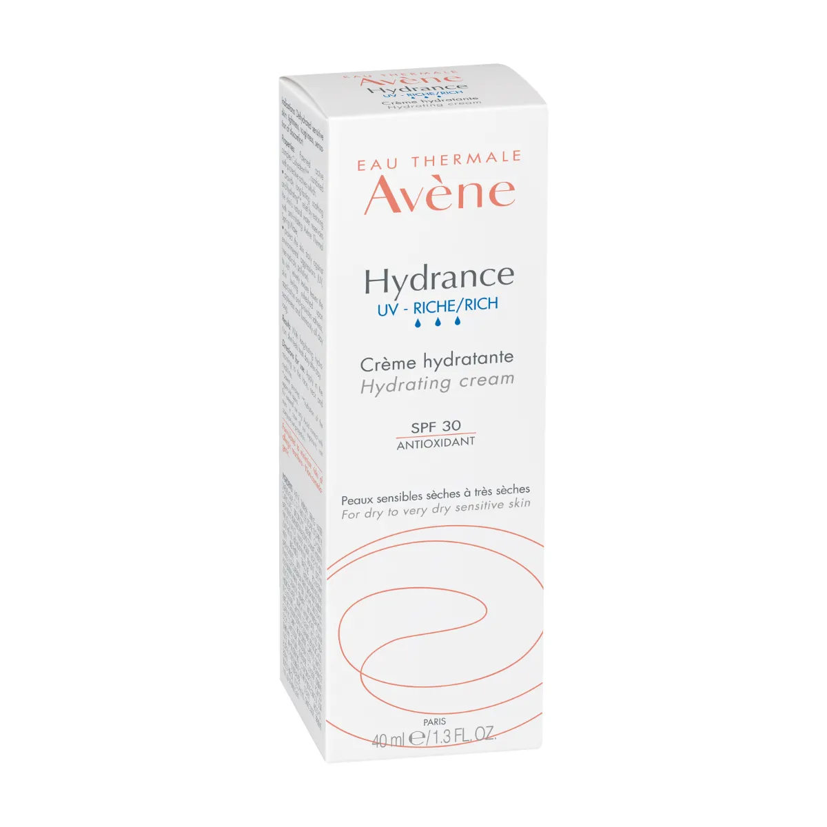 Crema hidratanta ten uscat si foarte uscat SPF30 Hydrance Riche UV, 40ml, Avene 