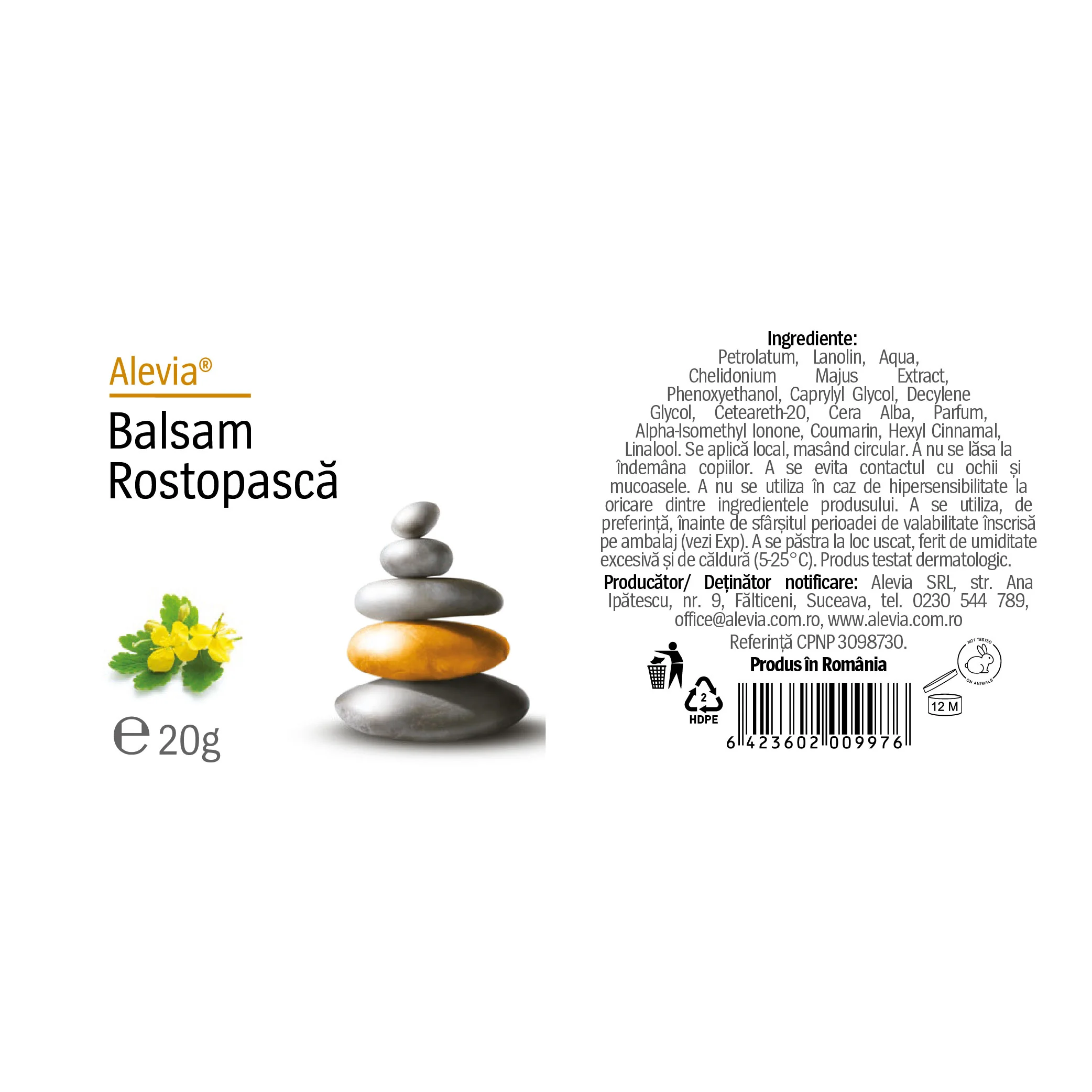 Balsam de rostopasca, 20g, Alevia