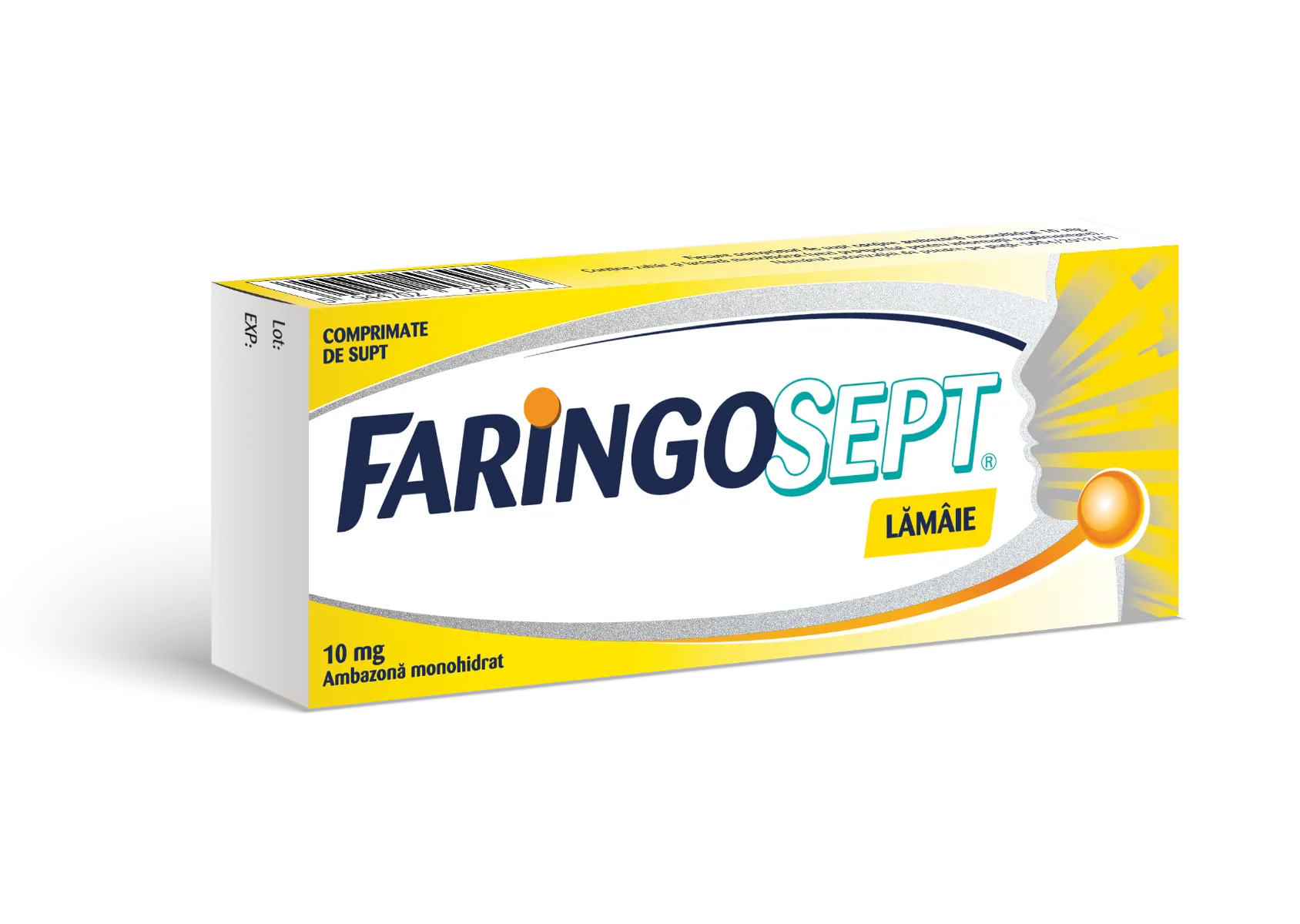 Faringosept L aroma de lamaie 10 mg, 10 comprimate, Terapia
