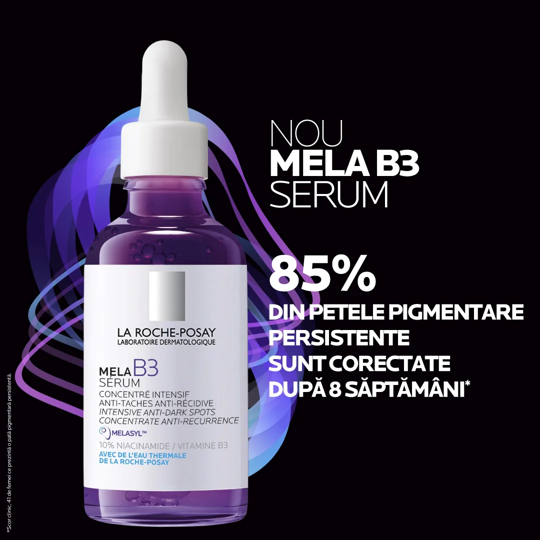 Ser concentrat intensiv pentru corectare pete pigmentare cu efect anti-recurenta pentru orice tip de ten Mela B3, 50ml, La Roche-Posay