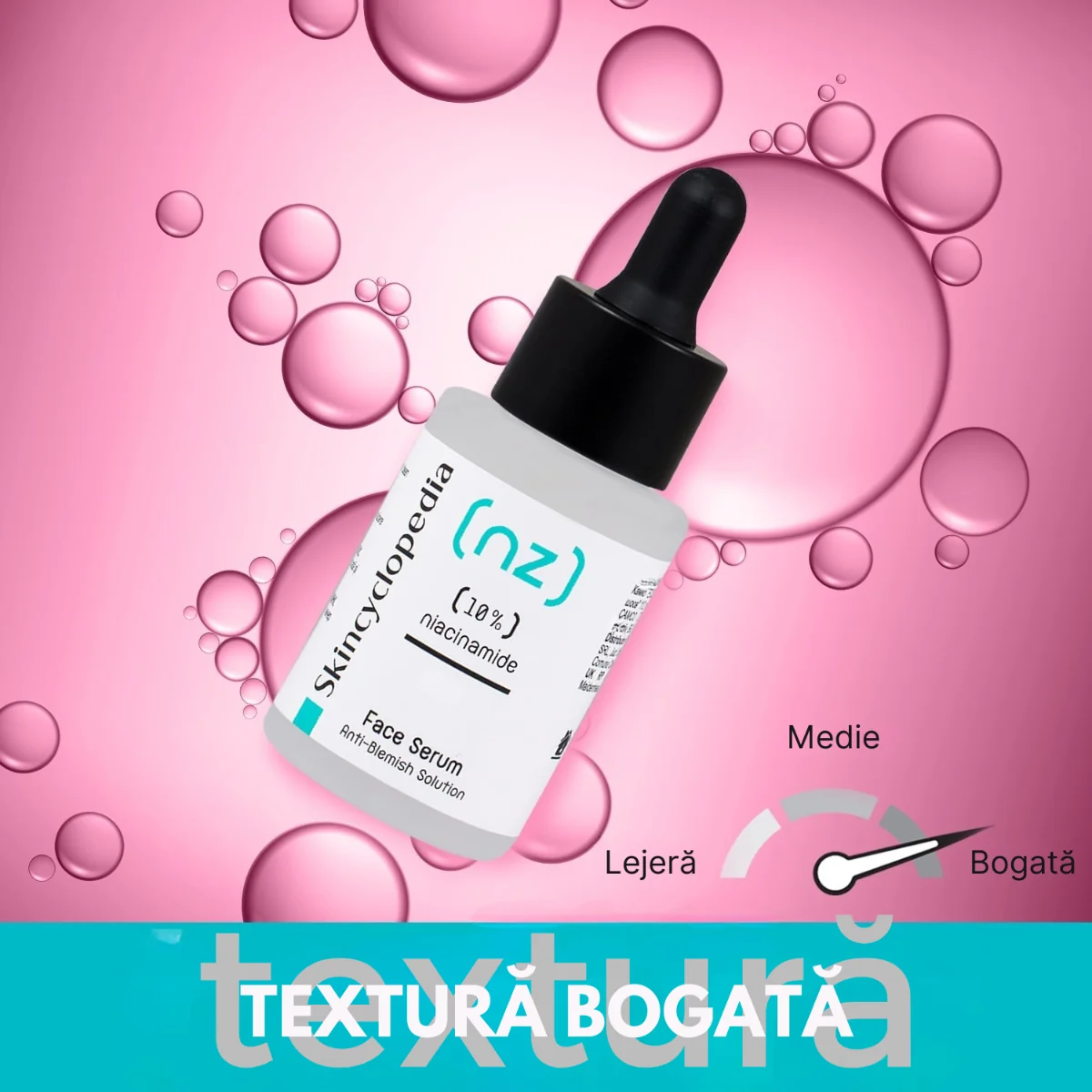 Ser facial cu 10% niacinamida + 1% zinc, 30ml, Skincyclopedia