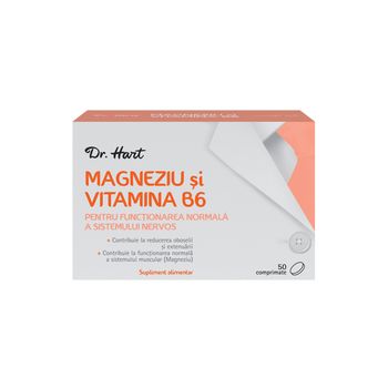 Dr.Hart Magneziu si vitamina B6, 50 comprimate 