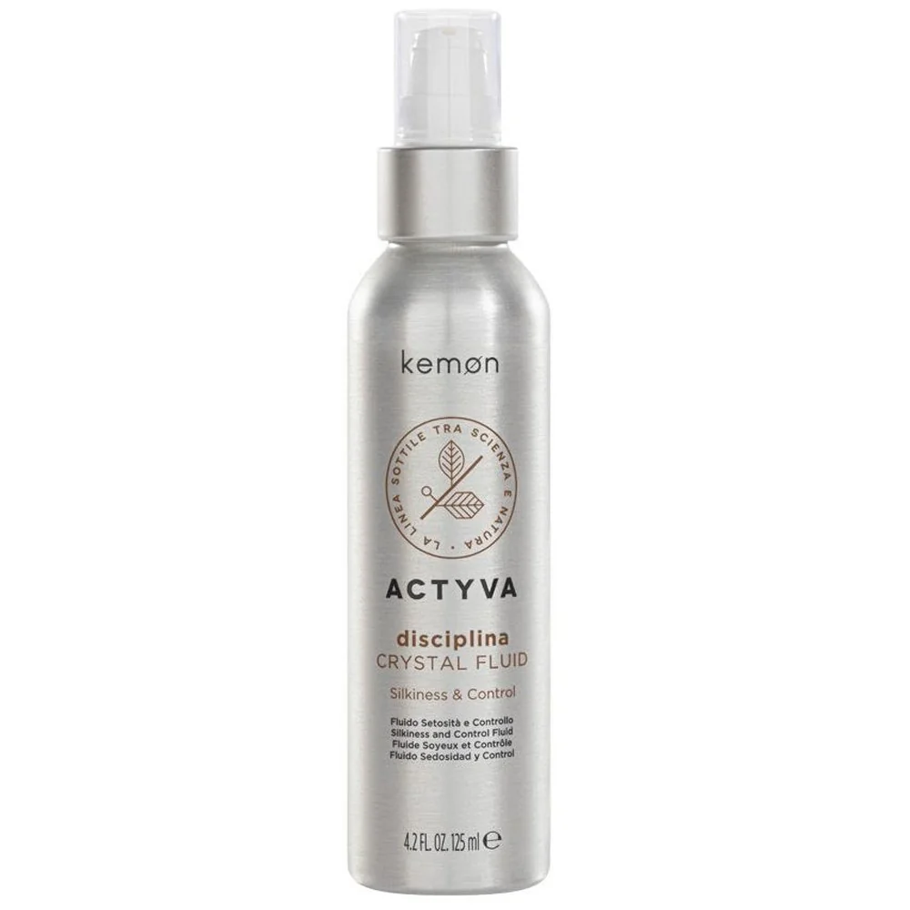Tratament de par pentru netezire Disciplina Crystal Fluid, 125ml, Kemon