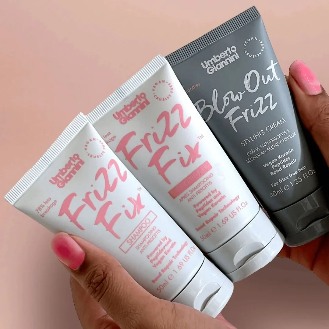 Set travel size pentru par cu efect anti-static The Frizz Fix, 1 bucata, Umberto Giannini