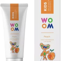 Pasta de dinti pentru copii 3-8 ani Kids Peach, 50ml, Woom