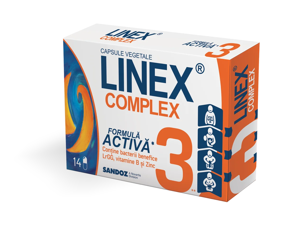 Linex Complex, 14 capsule vegetale, Sandoz