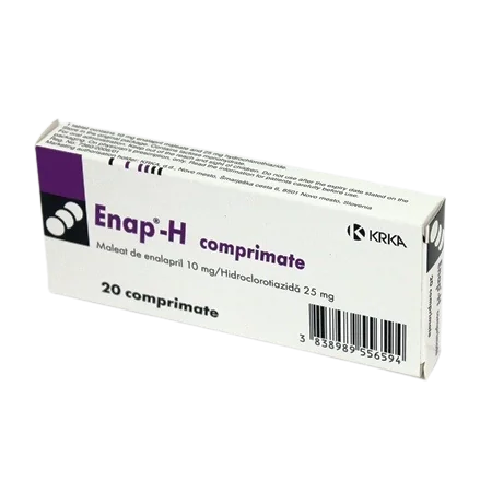 Enap H 10mg/25mg, 20 comprimate, KRKA