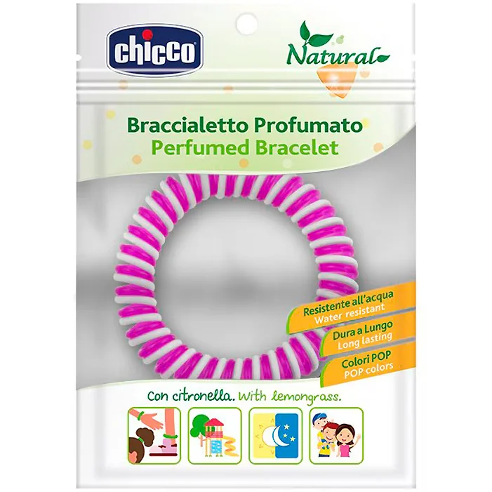Bratara impermeabila si parfumata cu ulei din Lemongrass 3 ani+, 1 bucata, Chicco