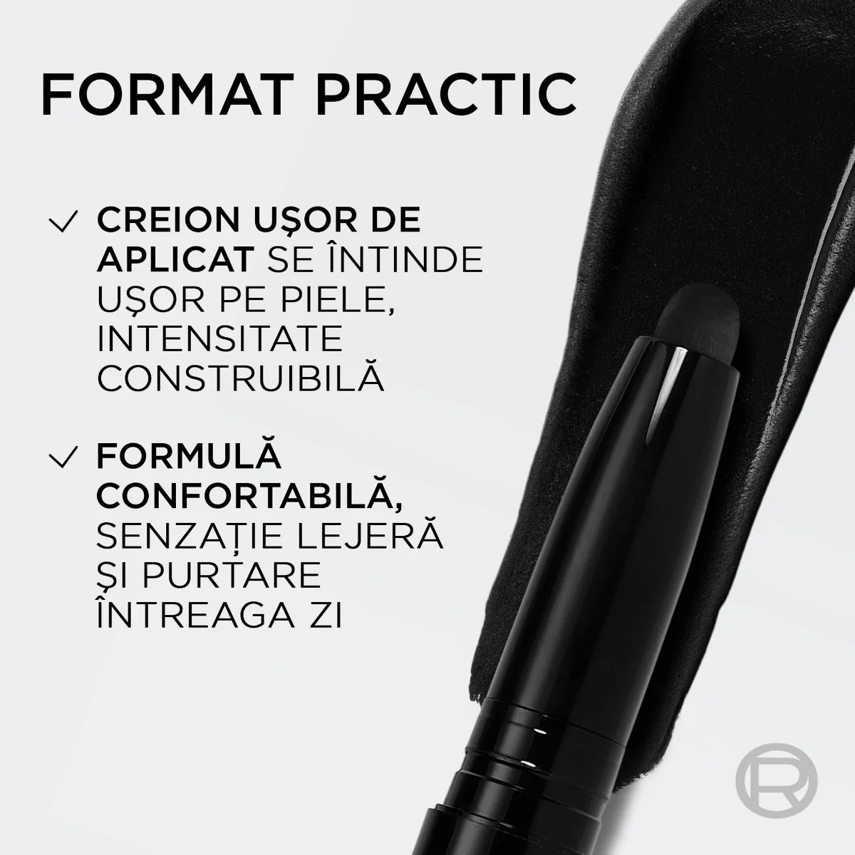 Fard de pleoape tip stick 490 All Night Black Le Shadow, 1.4g, L'Oreal Paris