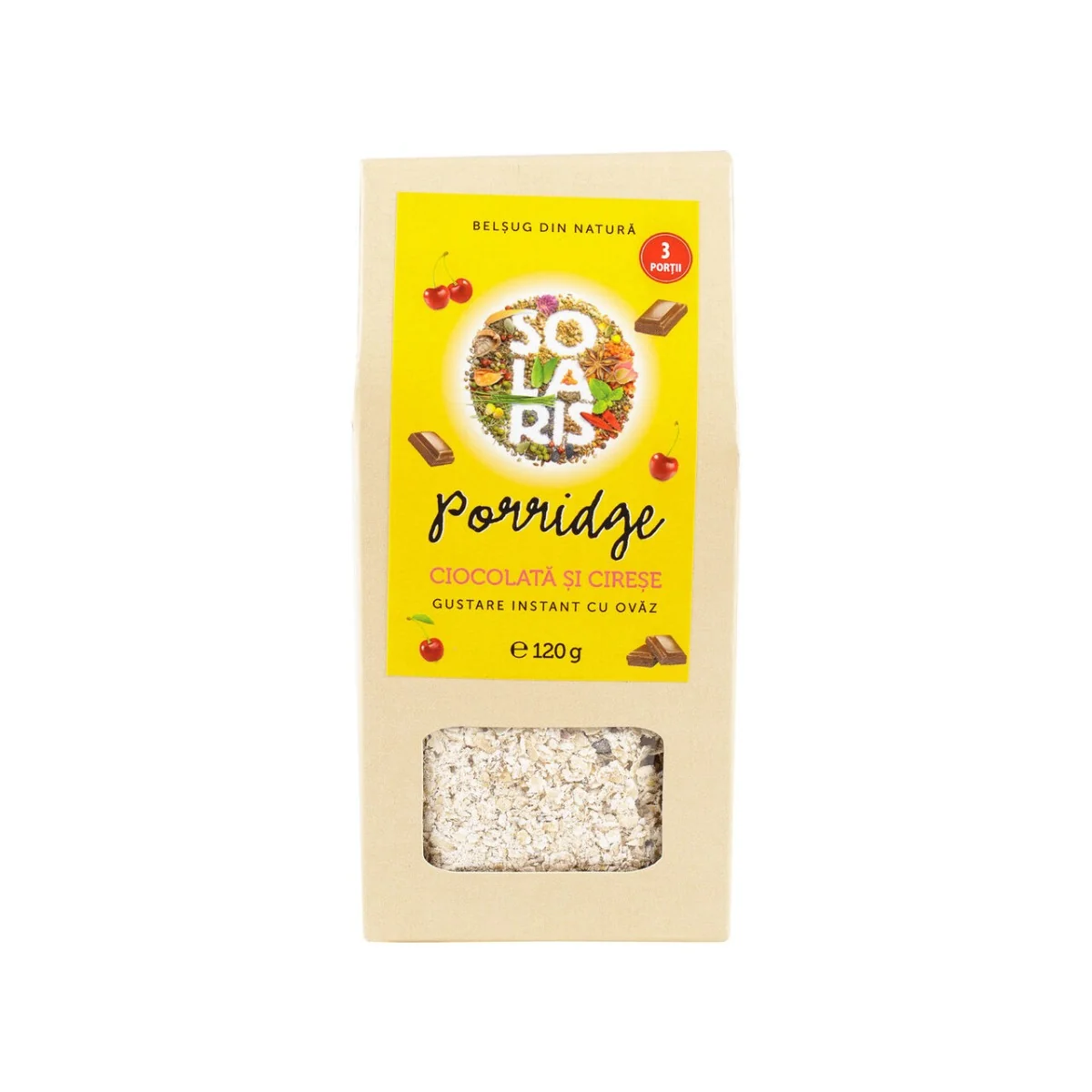 Porridge ciocolata si cirese, 120g, Solaris