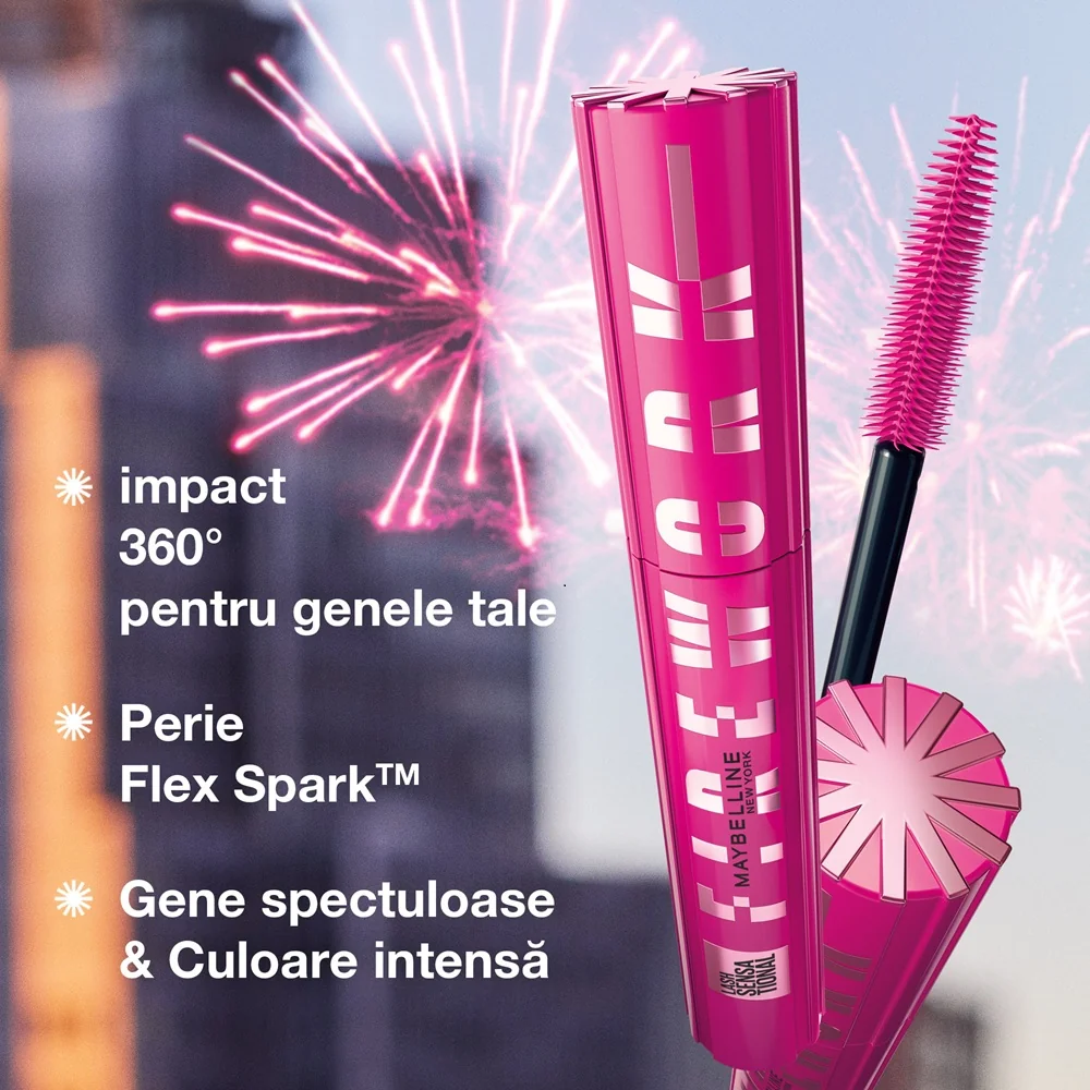 Pachet Apa micelara pentru ten sensibil Skin Naturals 400ml, Garnier + Mascara Lash Sensational Firework 10ml, Maybelline