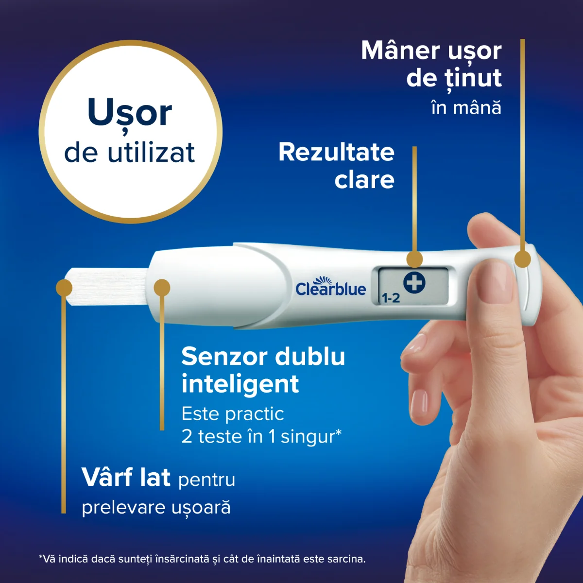 Test de sarcina digital cu indicator de saptamani, 1 bucata, Clearblue