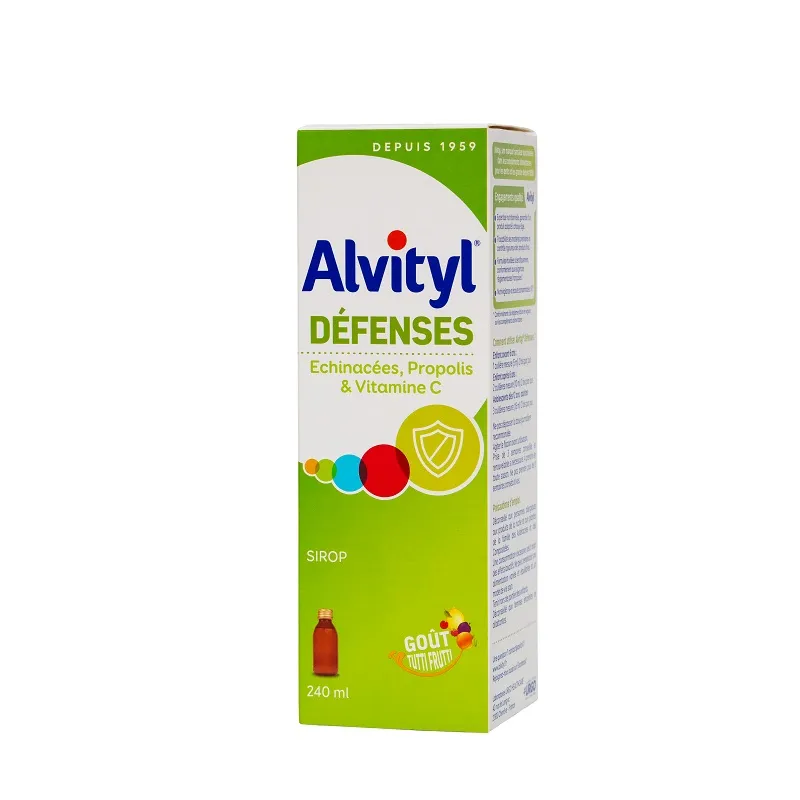 Alvityl Defenses + vitamina D sirop fara zahar, 240ml, Urgo