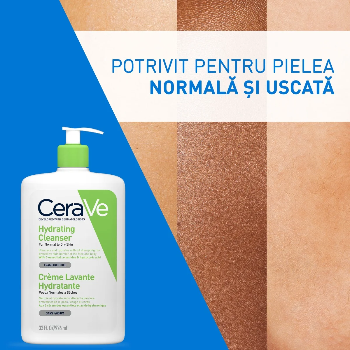 Gel de spalare hidratant pentru piele normala si uscata, 976ml, CeraVe