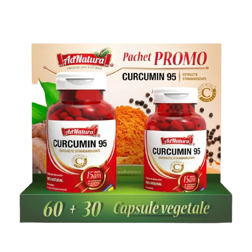 Pachet Curcumin 95, 60+30 capsule, AdNatura