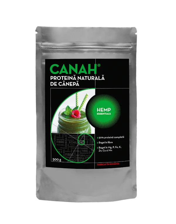 Pudra proteica de canepa, 500g, Canah